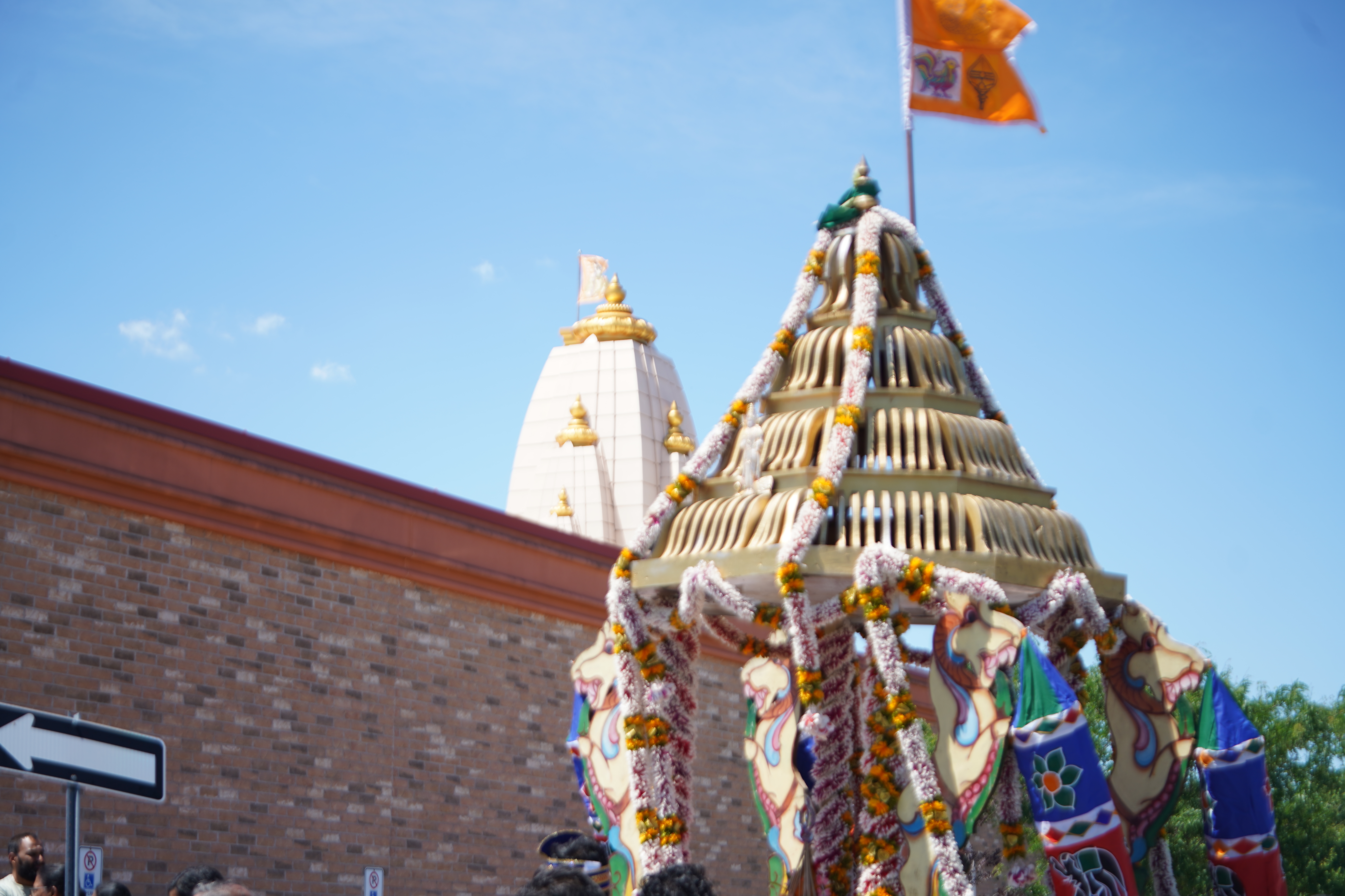 Devotees Pulling the Sacred Chariot Ropes